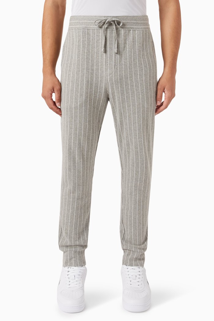 

Printed Sweatpants in Cotton Jersey, Grey