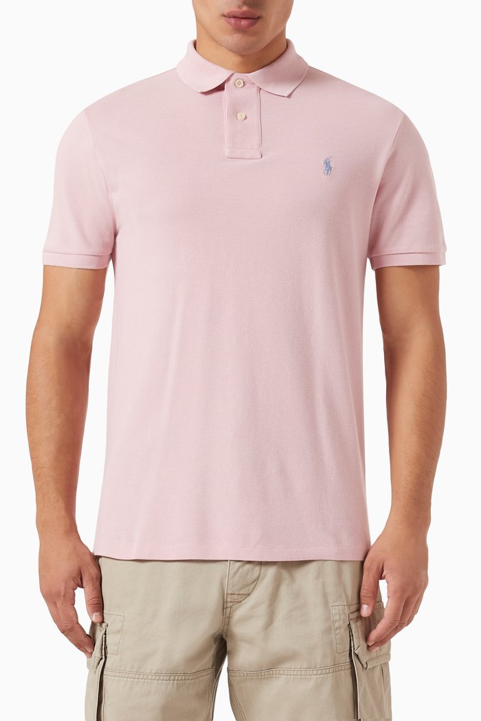 

Polo Shirt in Cotton Piqué, Pink