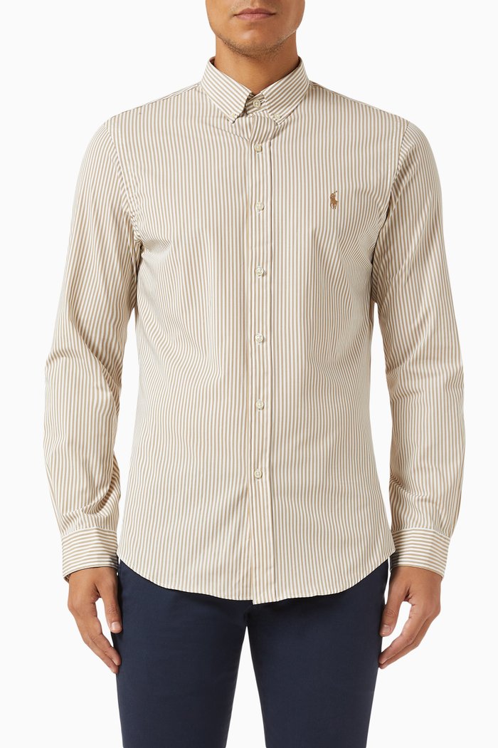

Striped Shirt in Cotton, Neutral