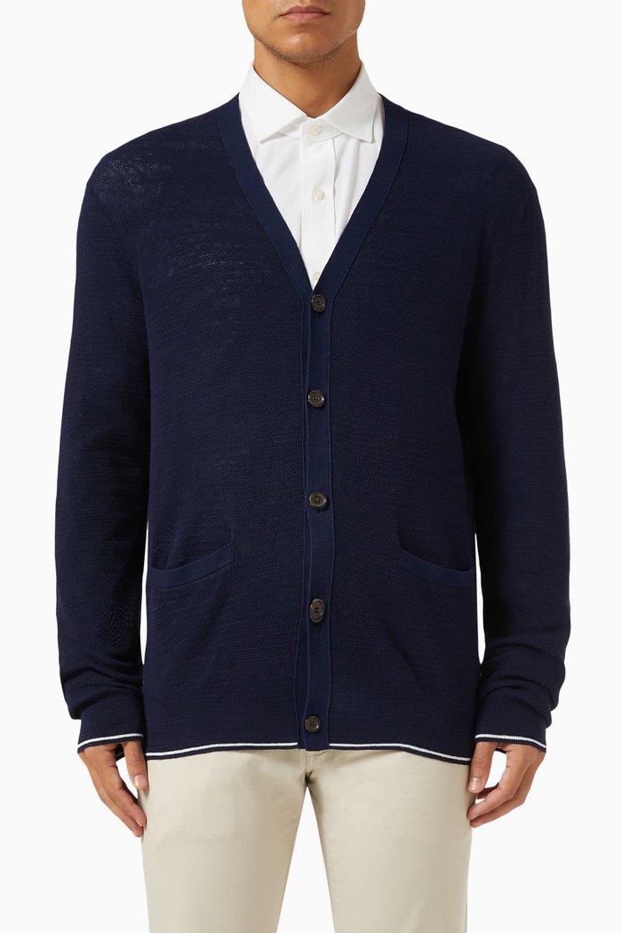 

Sweater in Knitted Cotton, Blue