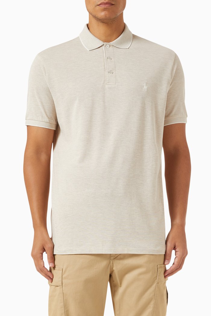 

Polo Shirt in Cotton Piqué, Grey