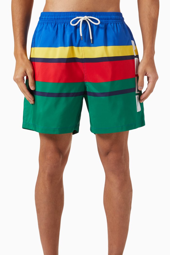 Printed Swim Shorts in Nylon, Multicolour
