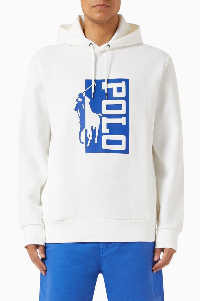 

Logo Hoodie in Fleece, White