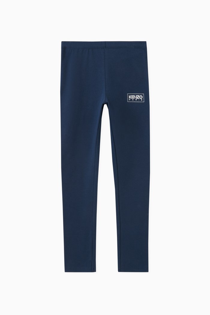 

Logo Leggings in Cotton Jersey, Blue