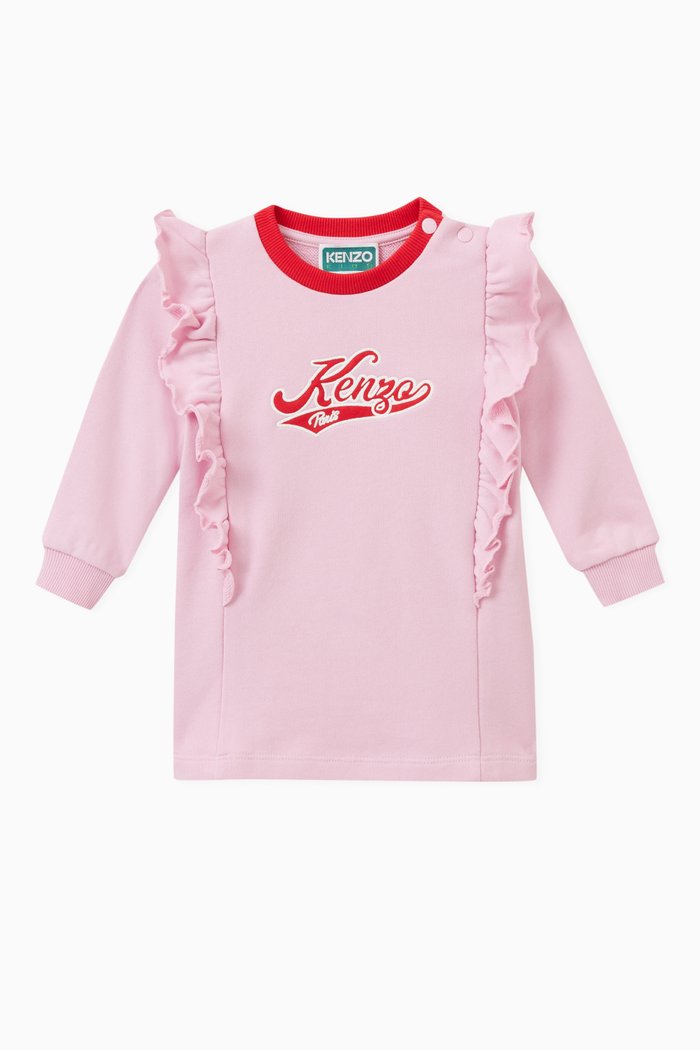 

Varsity Logo Dress in Cotton, Pink