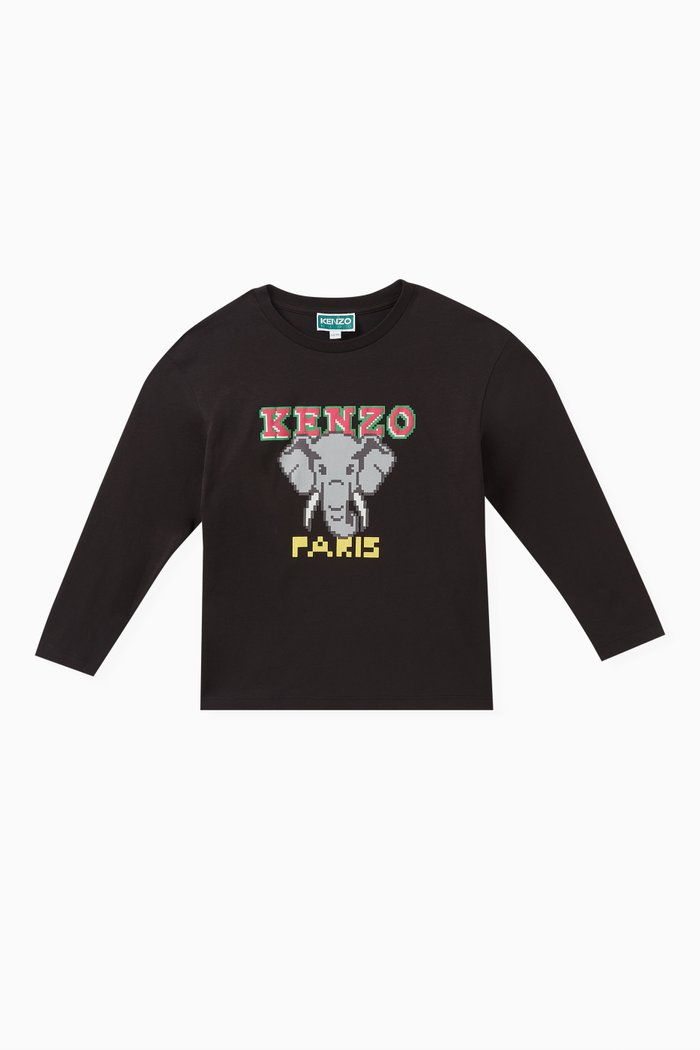 

Pixelated Logo T-shirt in Cotton Jersey, Blue