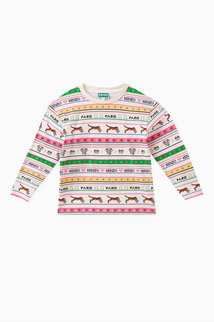 

Printed T-shirt in Cotton Jersey, White