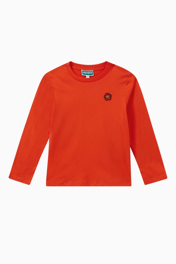 

Boke Flower T-shirt in Organic Cotton Jersey, Orange