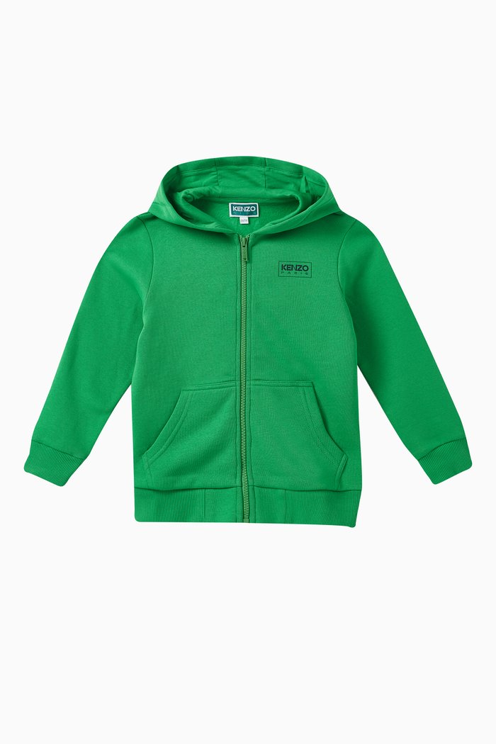 

Logo Hoodie in Cotton, Green