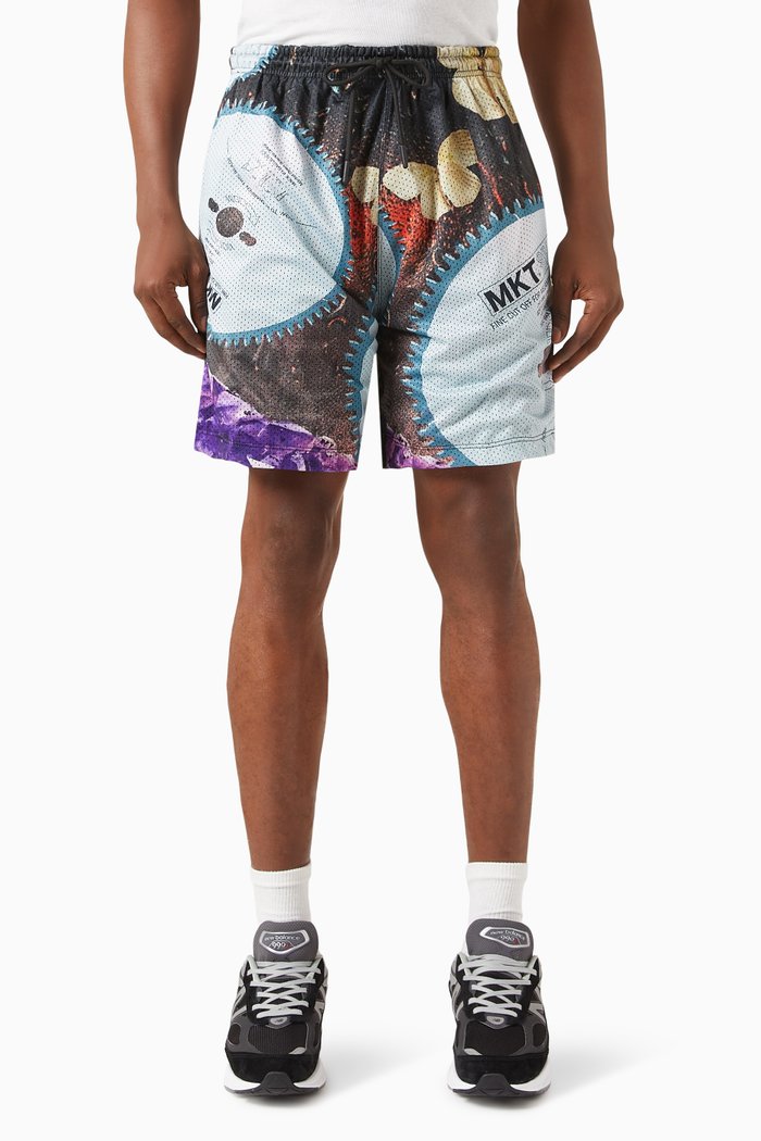 

Reversible Futbol Printed Shorts in Cotton, Multicolour