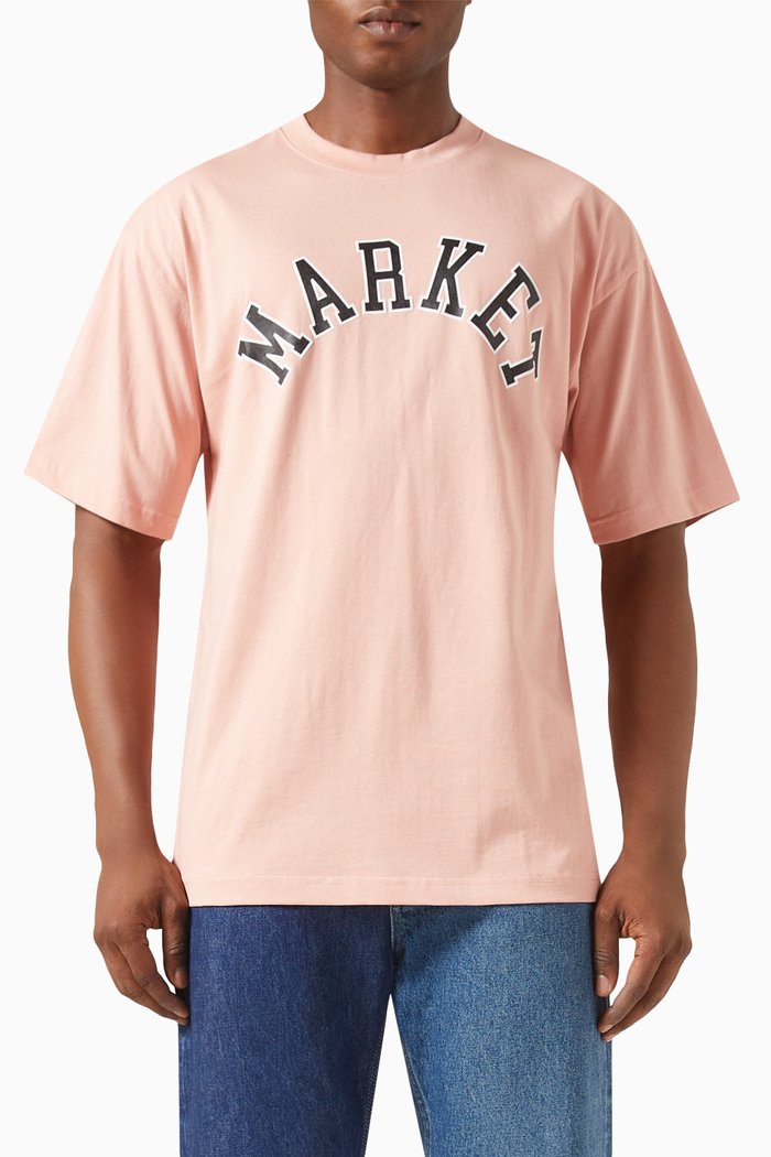 

Throwback Arc Logo T-shirt in Cotton-jersey, Pink