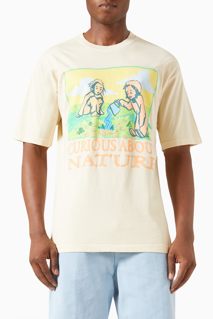 

Curious About Nature Graphic T-shirt in Cotton-jersey, Neutral