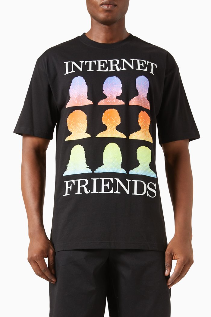 Internet Friends T-shirt in Cotton-jersey, Black