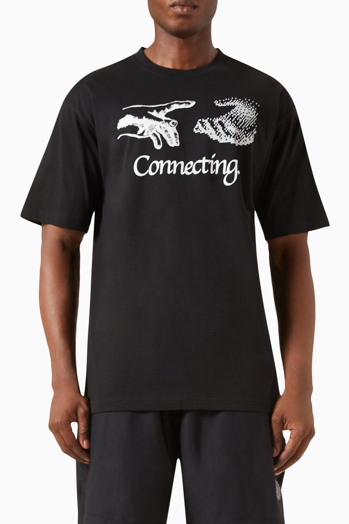 

Connecting T-shirt in Cotton-jersey, Black