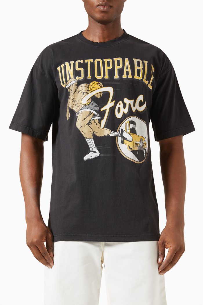 

Unstoppable Force T-shirt in Cotton-jersey, Black