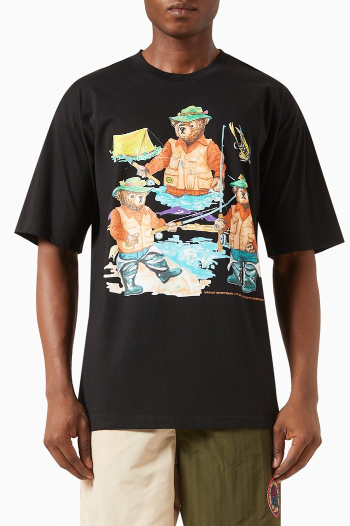 

Sportsman Bear T-shirt in Cotton-jersey, Black