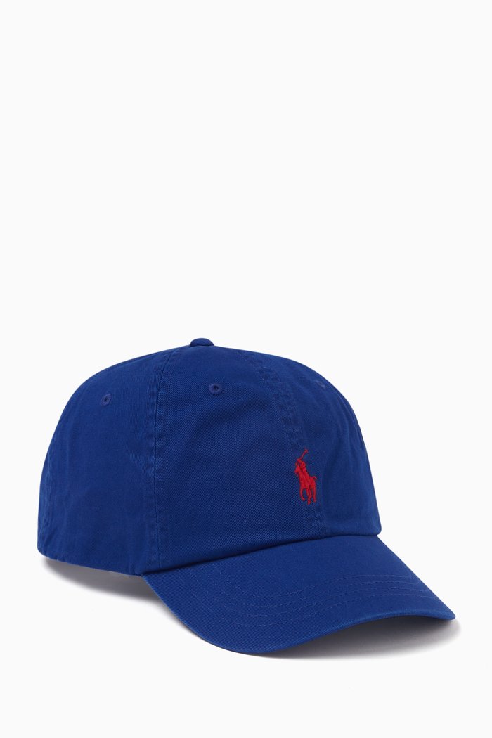 

Classic Pony Baseball Cap in Cotton Chino, Blue