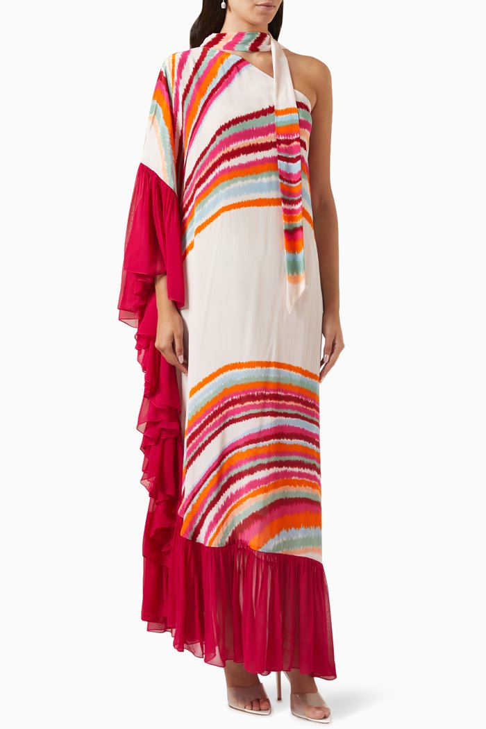 

Celo One-shoulder Dress in Crepe, Multicolour