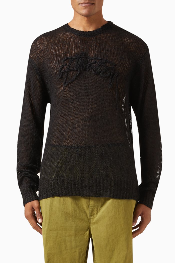

Sweater in Loose Knit, Black