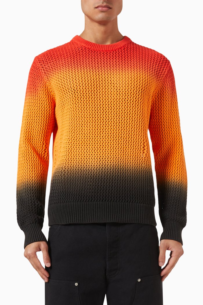 

Pigment Dyed Sweater in Cotton Knit, Multicolour
