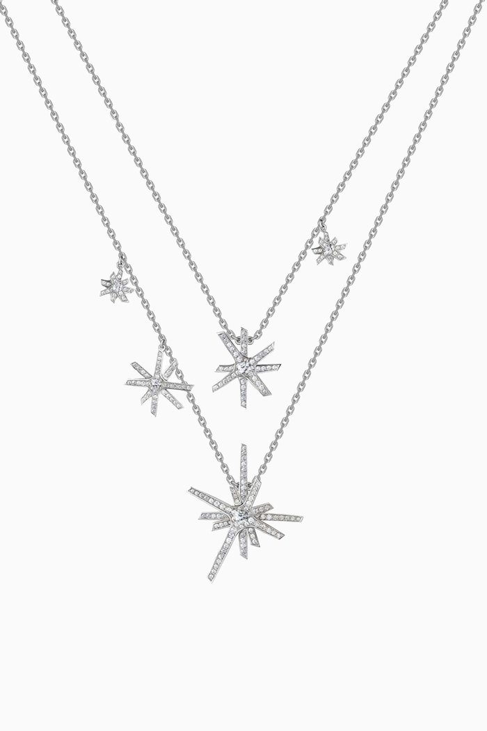 

Daw Multi-charms Diamond Necklace in 18kt White Gold, Silver