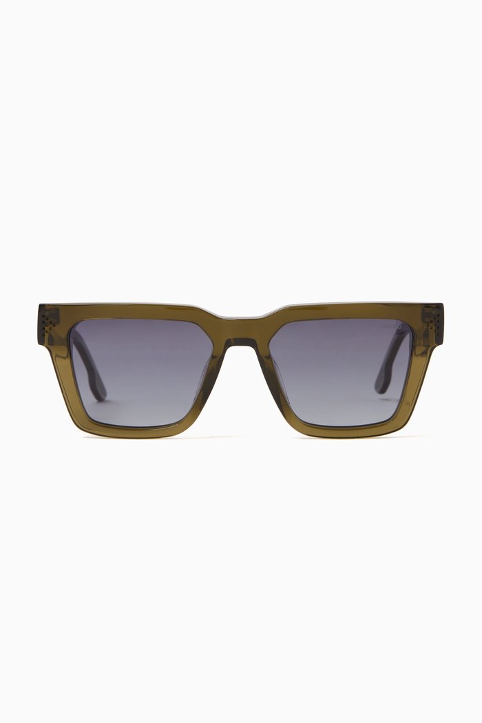 Bob Square Sunglasses in Acetate, Brown