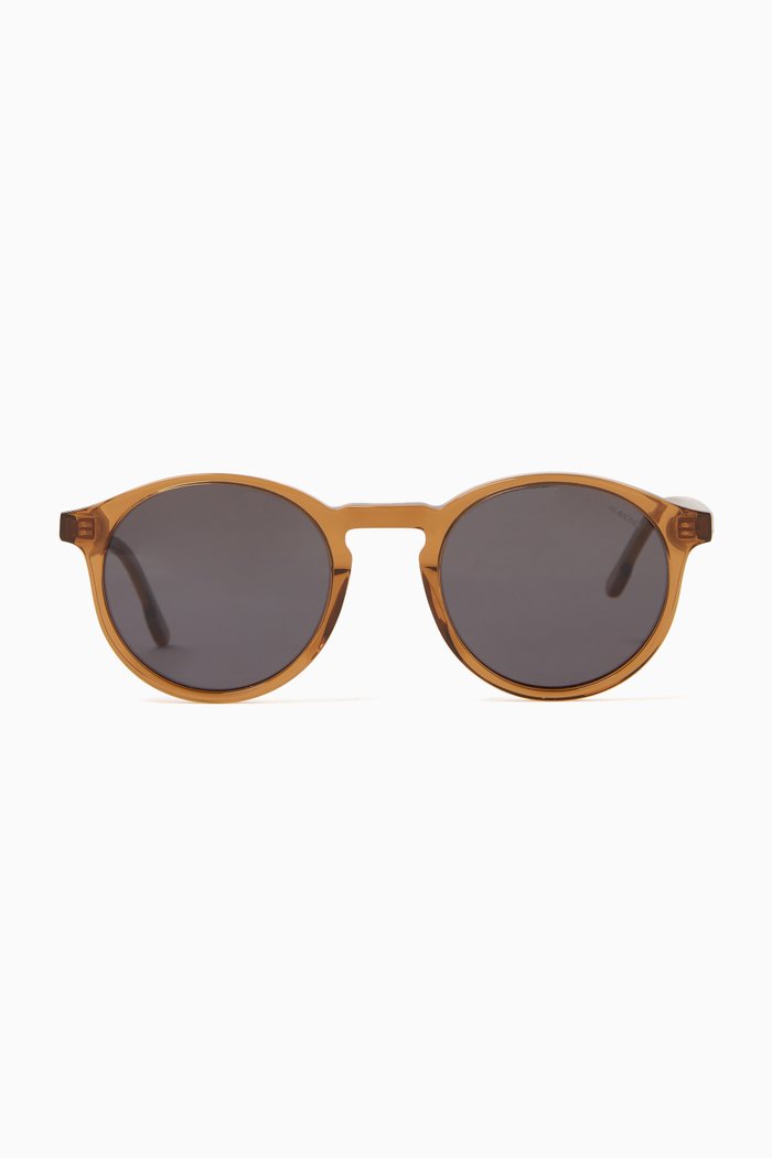 

Archie Grand Round Sunglasses in Eco Acetate, Brown