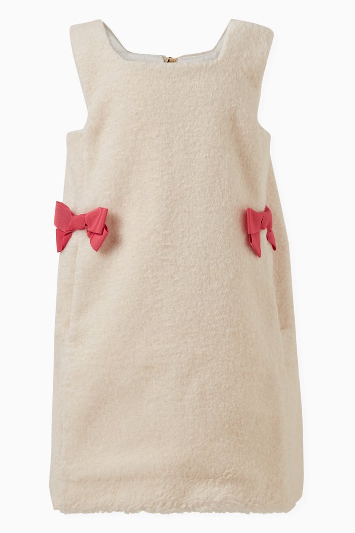 

Teddy Pinafore Dress in Polyester, Neutral