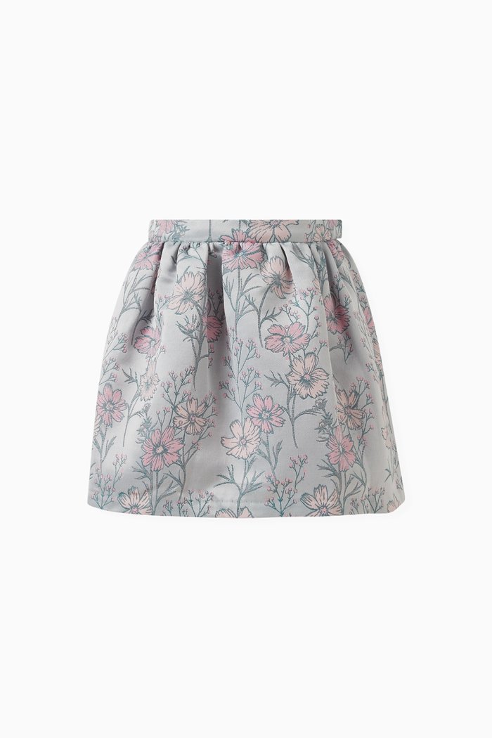 Floral Skirt in Polyester, Multicolour