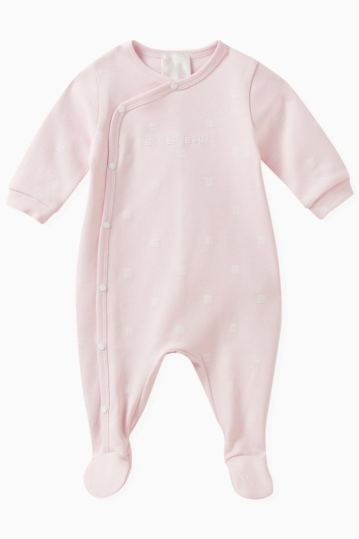

Logo-print Sleepsuit in Cotton, Pink
