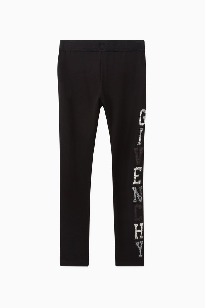 

Sequin Logo Leggings in Cotton, Black