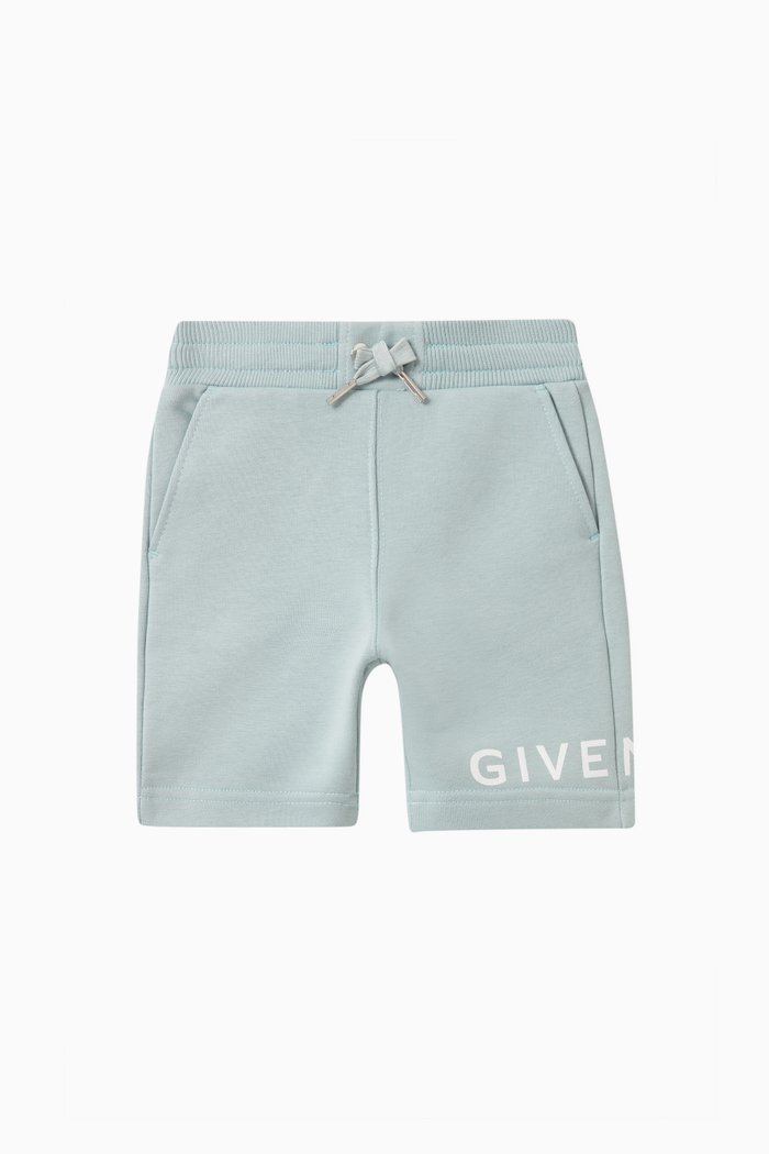 

Logo Print Bermuda Shorts in Cotton, Blue