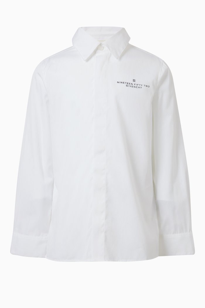 

Logo Print Shirt in Cotton, White