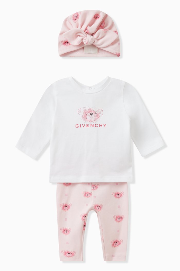 

Bandana, Top and Leggings Set in Cotton, Pink