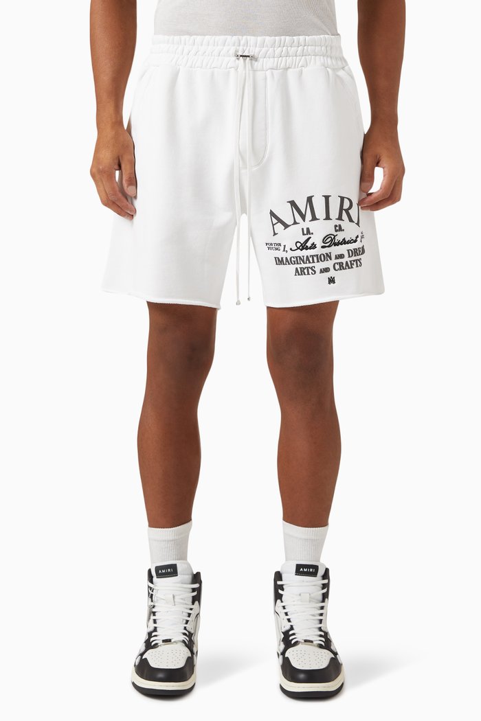 

Logo Print Sweatshorts in Cotton, White