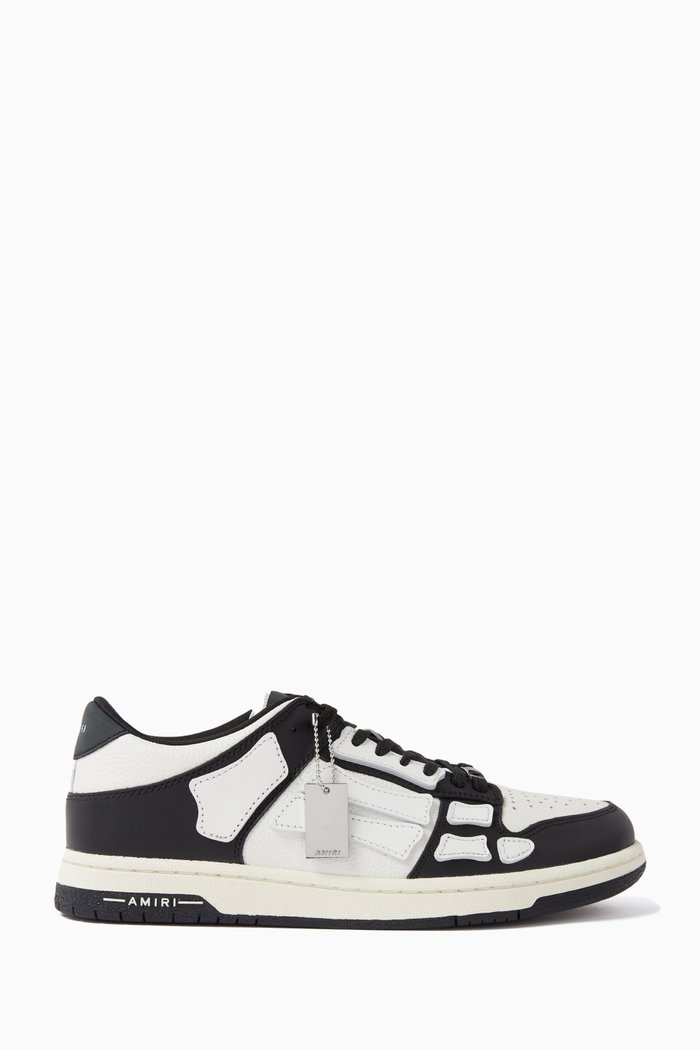 

Skeltop Low Sneakers in Smooth Leather, Black
