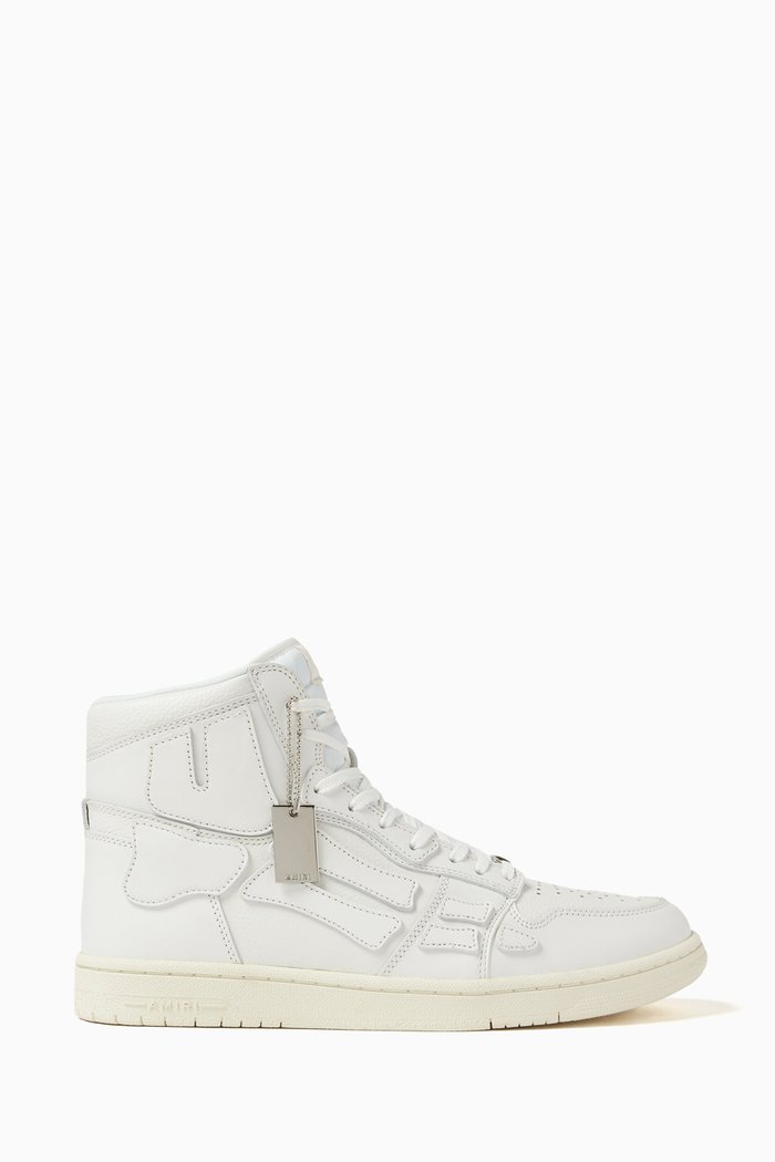 

Skeltop High-top Sneakers in Smooth Leather, White