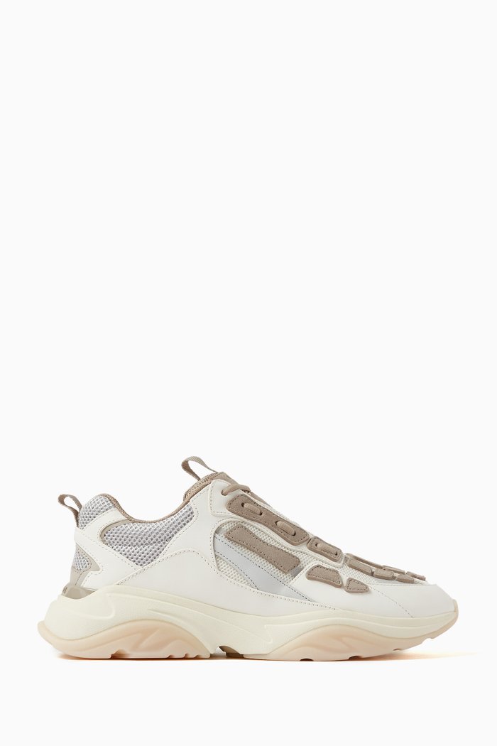 

Bone Runner Sneakers in Smooth Leather, Neutral