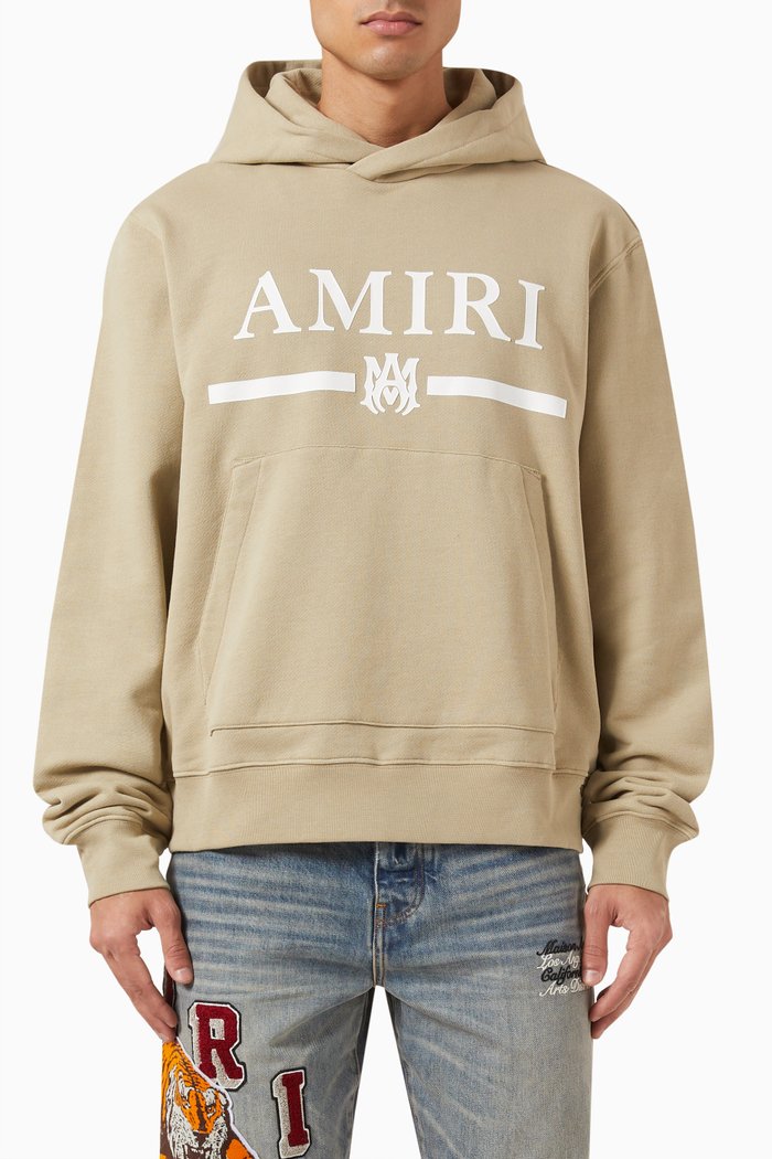 

M.A. Bar Logo Hoodie in Cotton, Neutral