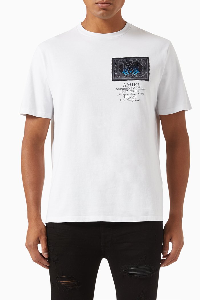 

M.A Bandana Logo T-shirt in Cotton Jersey, White