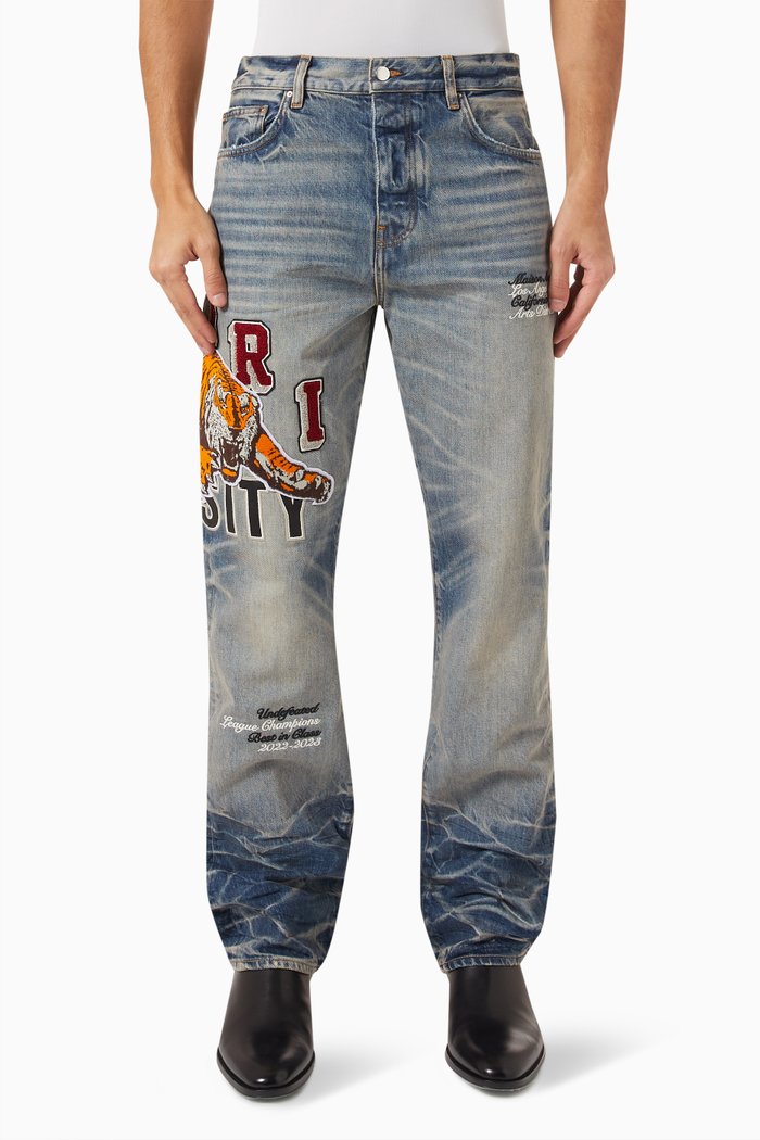 

Varsity Tiger Straight-fit Jeans in Denim, Blue