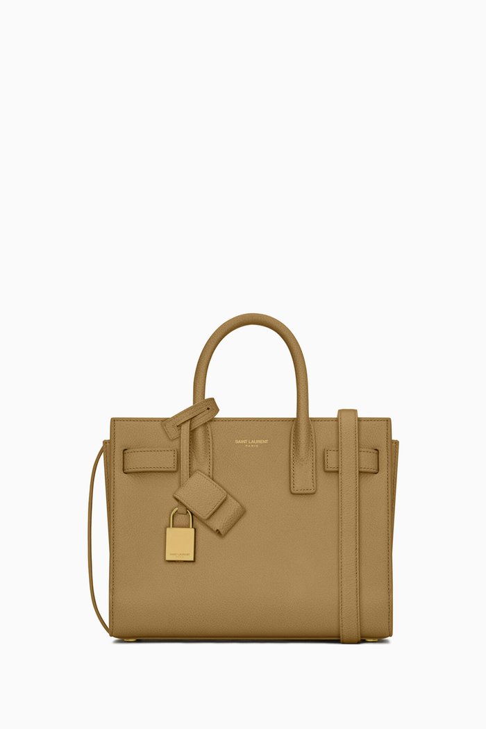 

Sac de Jour Nano Bag in Grained Leather, Brown