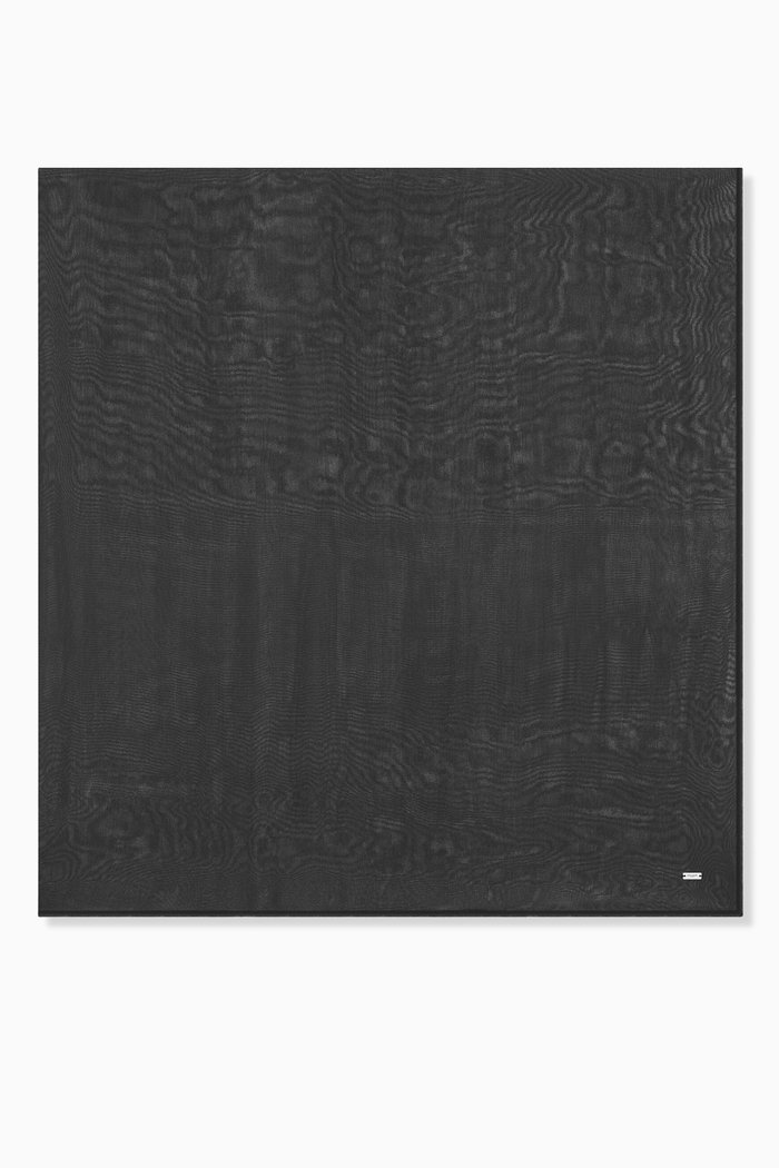 

Large Square Scarf in Silk Muslin, Black