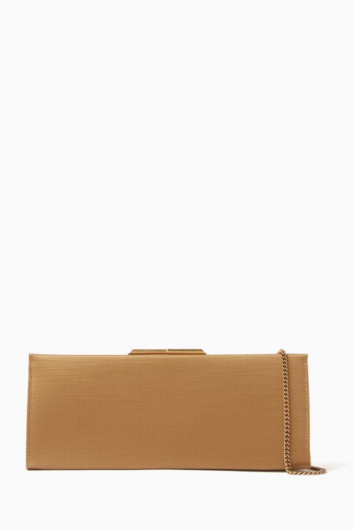 

Midnight Clutch Bag in Satin, Gold