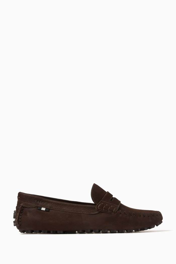 

Lamby Penny Loafers in Leather, Brown
