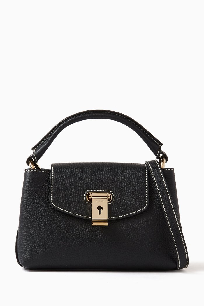 

Mini Layka Bag in Calf Leather, Black