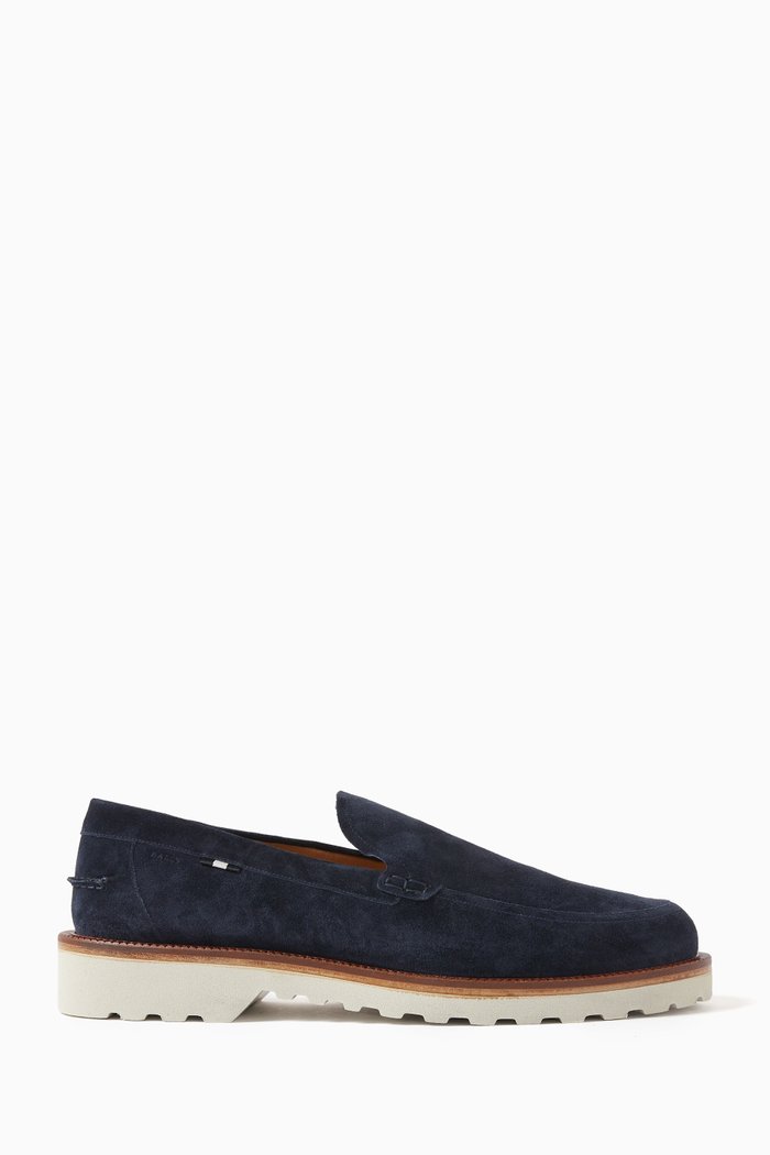 

Novald Loafers in Suede, Blue