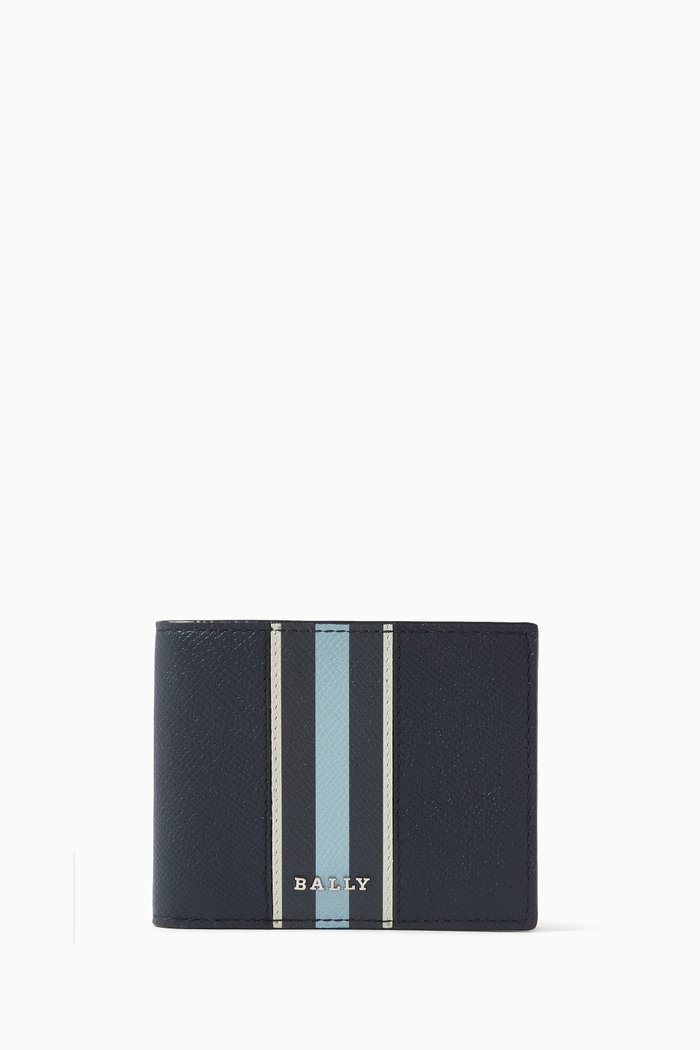 

Bevyett Bi-fold Wallet in Calf Leather, Blue