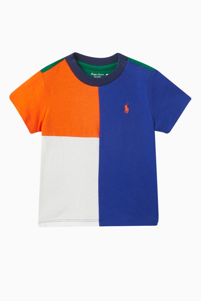 

Colour-block Logo T-shirt in Cotton, Multicolour