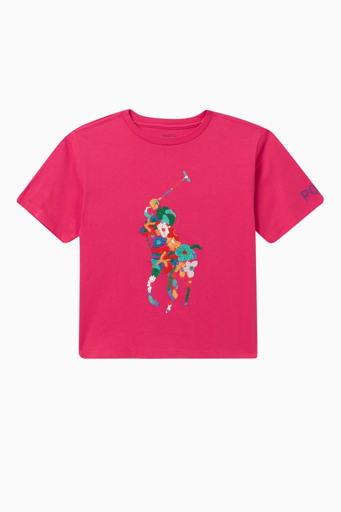 

Logo Boxy T-shirt in Cotton, Pink
